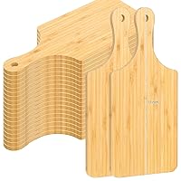 Zubebe 24pcs Cutting Board Bulk 11 x 5 Inch Wood Chopping Board Blank Small Laser Engraving Serving Board Mini Charcuterie Boards for Mother's Day Wedding Housewarming Gift (Bamboo)