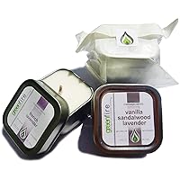 Greenfire All Natural Massage Candles, French Lavender and Lavender Sandalwood Vanilla, Travel Size 2 Fluid Ounce, Set of 2