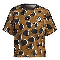 adidas Women's Essentials 3-Stripes Single Jersey Crop Top T-Shirt (Short Sleeve)