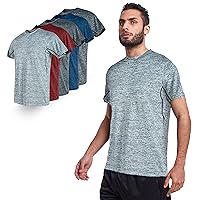 Ultra Performance Dry Fit T Shirts for Men 5 Pack Moisture Wicking Tee Shirts