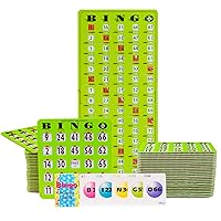 MR CHIPS Complete Bingo Game with 100 Bingo Shutter Cards, Bingo Calling Cards and Bingo Master Board