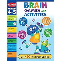 Evan-Moor Brain Games and Activities for Kids, Ages 4-5, Workbook, Hidden Pictures, Mazes, Sticker Activities, Logic Puzzles, Drawing, Critical Thinking, Audio, Alphabet, Word Families, Counting Evan-Moor Brain Games and Activities for Kids, Ages 4-5, Workbook, Hidden Pictures, Mazes, Sticker Activities, Logic Puzzles, Drawing, Critical Thinking, Audio, Alphabet, Word Families, Counting Paperback