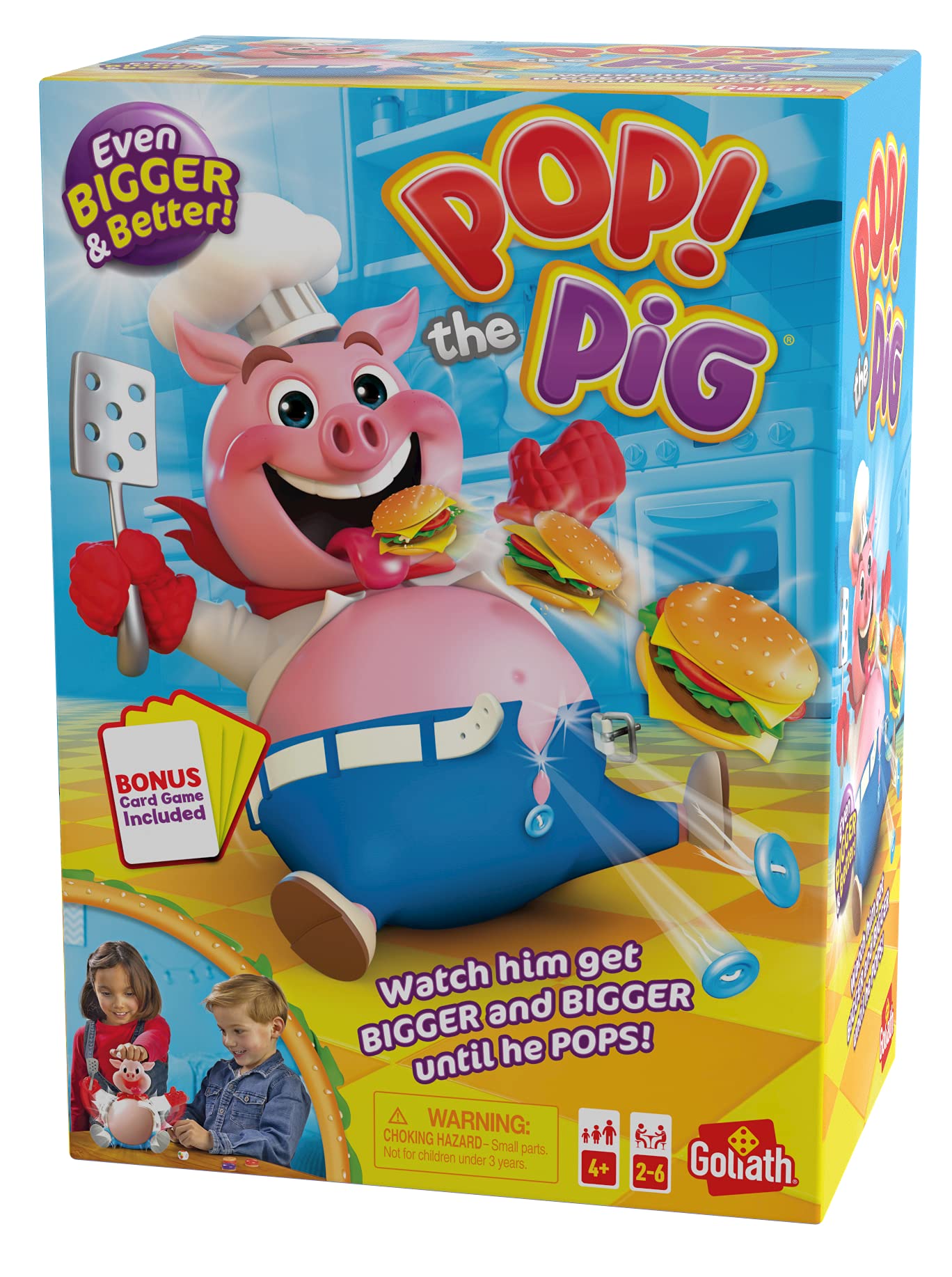 Pop The Pig (Bigger & Better) w/Greedy Granny Old Maid Card Game by Goliath, Multi Color
