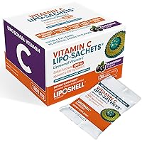 Lipo-Sachets Liposomal Vitamin C 1000mg - Blackcurrant Flavor. 30 Liquid Vitamin C Packets. Strong High Absorption Liposomal Vitamin C Gel. Efficient Vit C Delivery. No Added Sugar Vitamin C Liposomal