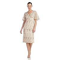 JS Collections Women's Norma V-Neck Cocktail Dress