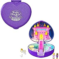 Polly Pocket Collector Compact with 2 Micro Dolls, 2 Animal Figures & Carriage Accessory, Heritage Keepsake Collection Starlight Castle, Collectible Toy
