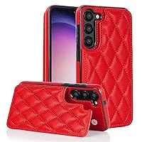 XYX for Samsung Galaxy S23 Plus 5G Wallet Case with Card Holder, RFID Blocking PU Leather Double Magnetic Clasp Back Flip Protective Shockproof Cover 6.6 inch, Red