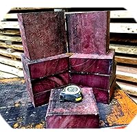 Inna-Wholesale Art Crafts Pack of One Beautiful Exotic Purpleheart Bowl Blanks Wood Turning Lathe Lumber 6 X 6 X 2 Wood Craft Supplies by InnaBe, Moni-0262TO