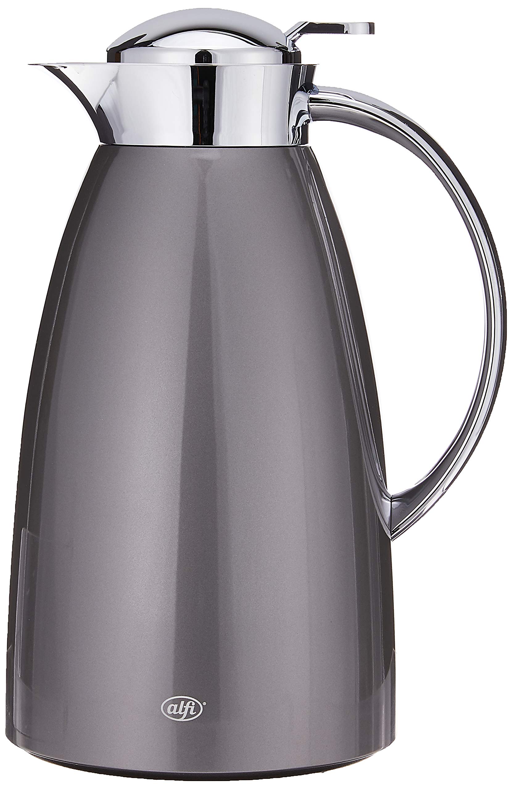 Alfi Gusto 1.0 L Glass Vacuum Lacquered Metal Thermal Dispenser Carafe, Space Grey, One Size (AG1900GY2)