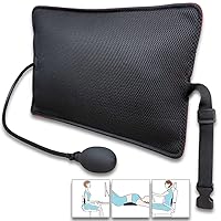 Inflatable Lumbar Support Pillow for Office Chair and Car Seat, Back Support Cushion with Air Pump for Reducing Lower Back Pain