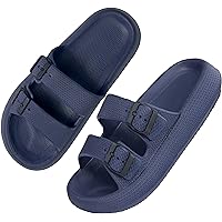BenSorts Pillow Sandals for Women Men Thick Sole Adjustable Buckles EVA