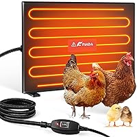 Fiada Chicken Coop Heaters, 100/200W Adjustable Wattage UL Tested Radiant Heat Flat Panel Heater Chick Heating 2 Mounting Style Frostbite for Chick Kitten Puppy Pets Animals