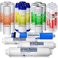 F28K75 3-Year Replacement Supply Set for 6-Stage Reverse Osmosis RO Water Filtration Systems with Alkaline Mineral Filter, 28 Piece, White