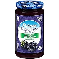 Polaner Sugar Free with Fiber, Seedless Blackberry Preserves, 13.5 Ounce