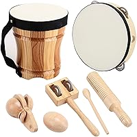 Wooden Musical Instruments Toys, Kids Musical Instruments, Toddler Musical Instruments, Eco-Friendly Music Set Natural Wood Percussion Instruments Set