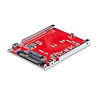 StarTech.com M.2 to U.3 Adapter for M.2 NVMe SSDs, PCIe M.2 Drive to 2.5inch U.3 (SFF-TA-1001) Host Adapter/Converter, TAA Compliant (1M25-U3-M2-ADAPTER)