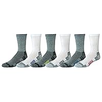 Amazon Essentials 6 Pairs Mens Functional Crew Sports Cotton Padded Socks