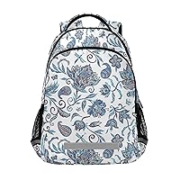 ALAZA Paisley Flower Floral Indian Ethnic Backpack Purse for Women Men Personalized Laptop Notebook Tablet School Bag Stylish Casual Daypack, 13 14 15.6 inch