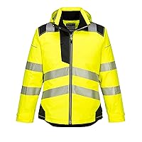 PW3 Hi-Vis Winter Jacket Work Safety Protective Reflective Waterproof Coat ANSI 3, X Large