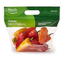 Amazon Fresh Brand, Sweet Mini Peppers, 16 Oz