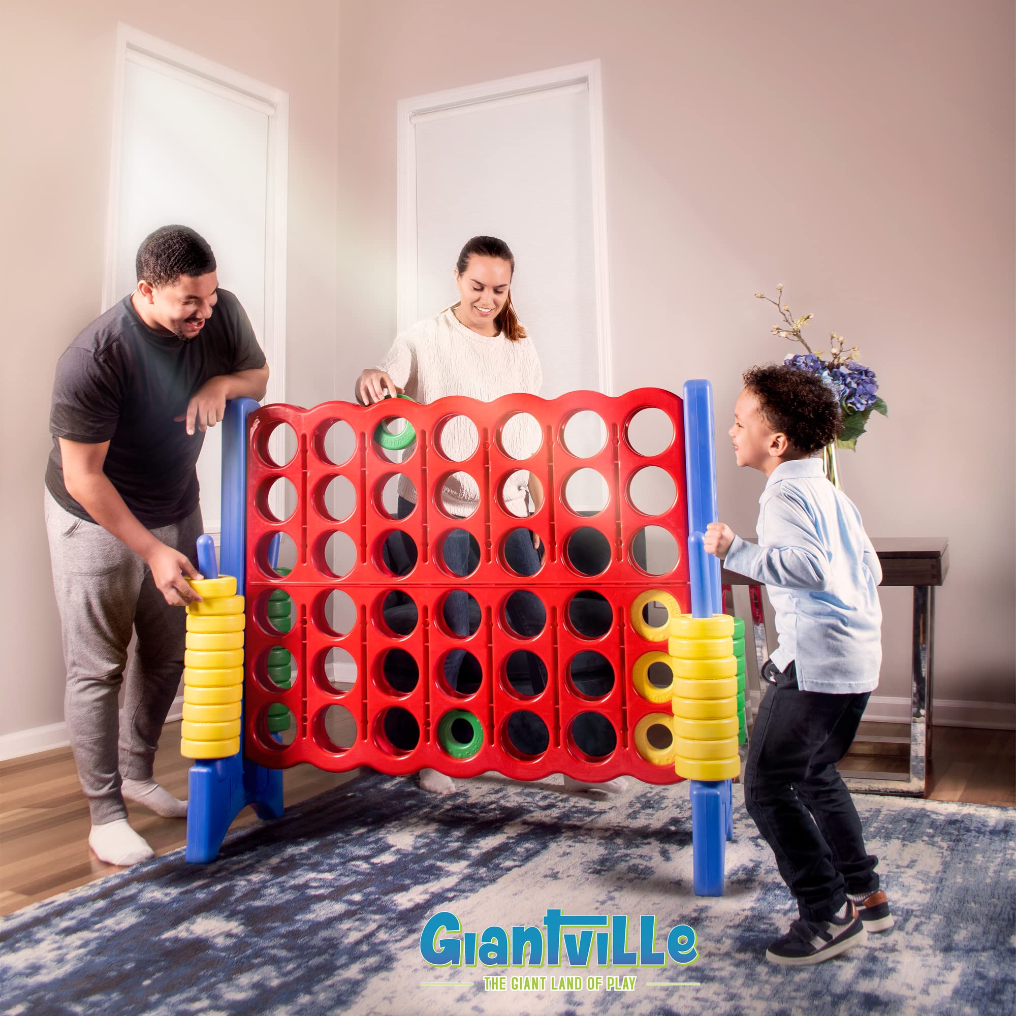 Giantville Giant 4 in a Row Connect Game + Storage Carry Bag - 4