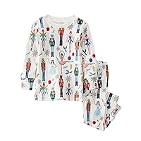 little planet by carter's unisex-baby Baby and Toddler 2-piece Pajamas made with Organic Cotton, Nutcracker Print, 9 Months