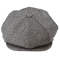 TruClothing.com Men's 8 Panel Razor Baker Boy Hat Wool Tweed Shelby Newsboy Flat Cap