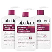 Advanced Therapy Fragrance-Free Moisturizing Lotion with Vitamins E and Pro-Vitamin B5, Intense Hydration for Extra Dry Skin, Non-Greasy Formula, Pack of Three, 3 x 16 fl. oz