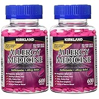 Kirkland Signature Allergy Medicine Diphenhydramine HCI 25 mg - 600 Minitabs - 2 Pack
