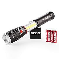 Nebo Slyde Rechargeable Flashlight with Work Light | Rechargeable Flashlight with 4 Light Modes and a Magnetic Base