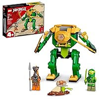 LEGO NINJAGO Lloyd’s Ninja Mech Battle Action Figure Toy 71757 for Kids, Boys and Girls Ages 4 Plus with Snake Figure and Minifigure, Gifts for Preschoolers