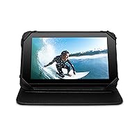 Ematic 7-inch Universal Leatherette Hardback Tablet and iPad Case, Black
