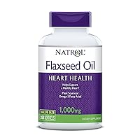Omega-3 1,000mg Flax Seed Oil Softgels, 200 Count