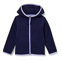 Amazon Essentials Girls and Toddlers' Polar Fleece Full-Zip Hooded Lightweight Jacket