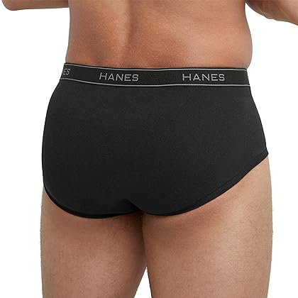 Hanes Men's Tagless White Briefs with ComfortFlex Waistband, Multi-Packs Available