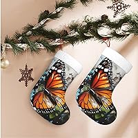 Christmas Stockings Decorations Butterfly Lovely Christmas Stockings Bags Christmas Fireplace Decor Socks for Stairs Fireplace Hanging Xmas Home Decor