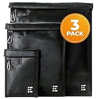 Large Faraday Bags (3 Pk) - EMP Proof Bags, Faraday Cage for Phones, Laptops, Car Keys and Electronics - EMP Proof Bag for Digital Protection - RFID Pouch by Zero Grid
