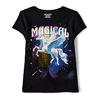 The Children's Place girls Dream Unicorn Graphic Short Sleeve Tee