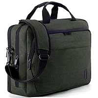 BAGSMART 17.3 Inch Laptop Bag, Expandable Computer Bag Laptop Briefcase Men Women,Laptop Shoulder Bag,Work Bag Business Travel Office, Dark Green