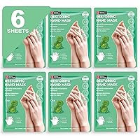 Original Derma Beauty Hand Mask 6 Pairs Restoring Cica Hydrating Hand Mask Set Moisturizing Hand Mask Gloves Hand Repair Gloves Hand Care Hand Rejuvination Soothing Gloves