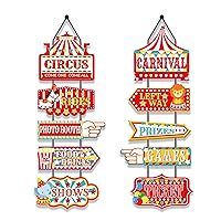 Circus Carnival Directional Signs Circus Tent Porch Sign Banner Carnival Theme Ticket Welcome Sign Front Door Party Indoor Outside Kids Decor Supplies
