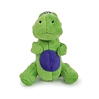 goDog Just For Me Dinos T-Rex Squeaky Plush Dog Toy, Chew Guard Technology - Green, Mini
