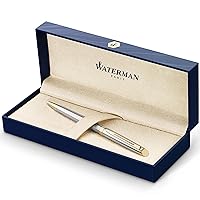 Waterman Hémisphère Ballpoint Pen Stainless Steel with Gold Trim Medium Point Blue Ink Gift Box