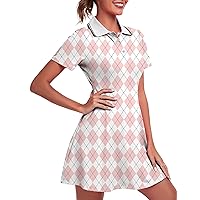Women's Golf Dress Tennis Dresses Workout Athletic Dress with Shorts/Short Sleeve/Pocket