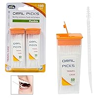 100 Interdental Brushes Toothpicks Professional Dental Care Hygiene Brush Picks