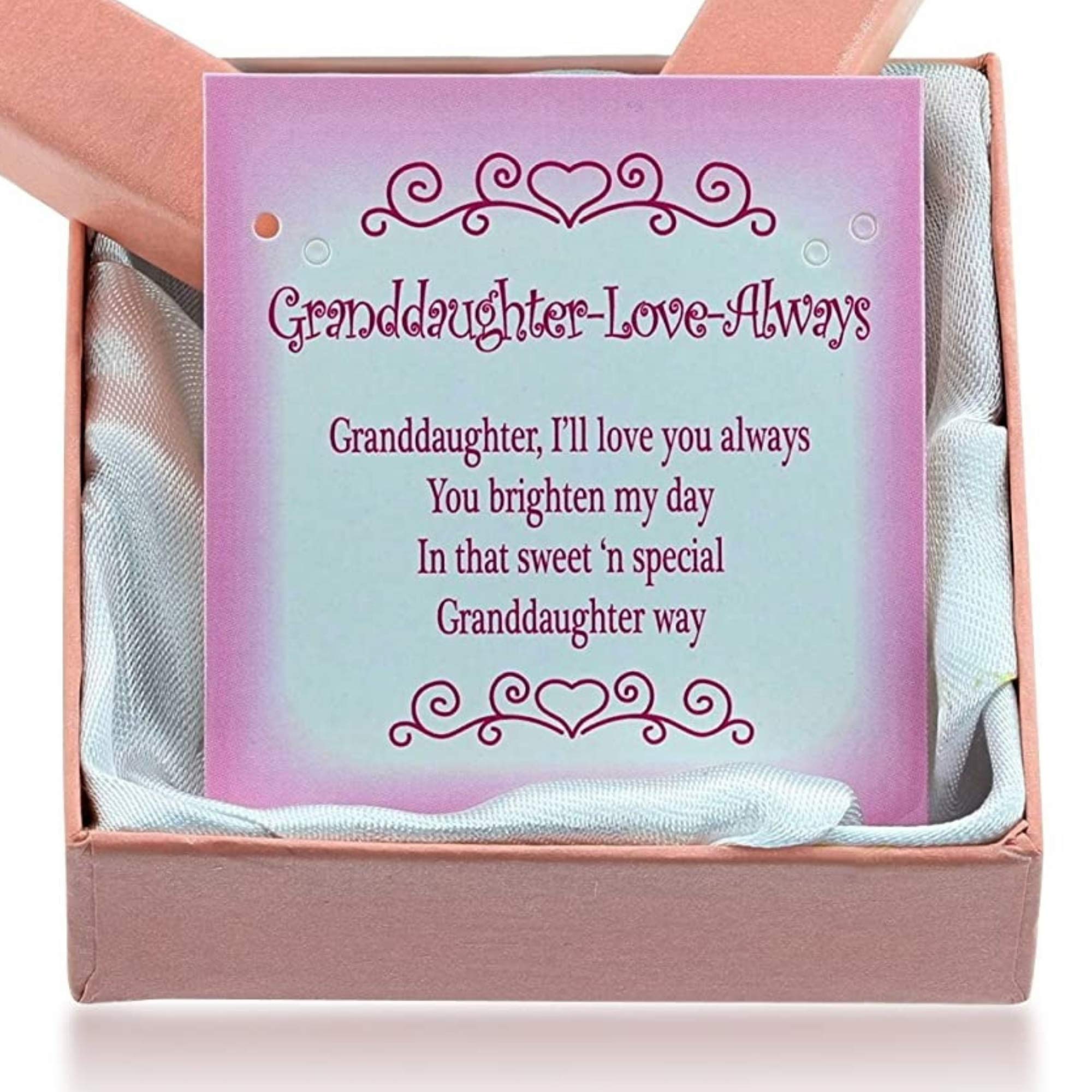 Beaux Bijoux Granddaughter Gift from Grandma and Grandpa | Stretch Heart Charm Bracelet for Girls | Gift Boxed with Sentimental Card | Love Granddaughter Always Love Message