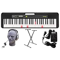 Casio LK-S250 61-Key Premium Lighted Keyboard Pack with Stand, Headphones & Power Supply (CAS LKS250 PPK) (Renewed)