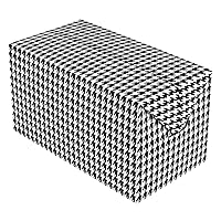 Restaurantware Bio Tek 80 Ounce To Go Boxes 400 Rectangle Take Out Food Containers - Fast Top Closure Disposable Black Houndstooth Paper Carry Out Containers For Burgers Or Fried Chicken