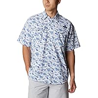 Columbia Men's PFG Super Bahama Short Sleeve Shirt, Breathable, UV Protection