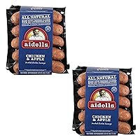 Aidells Chicken & Apple All Natural Fully Cooked Sausage - Gluten Free, No Nitrites and Hormones Serving Dijon, Garlic Honey Glaze Roasted Sweet Potatoes 2 Pack (3 lbs Each)15 Links